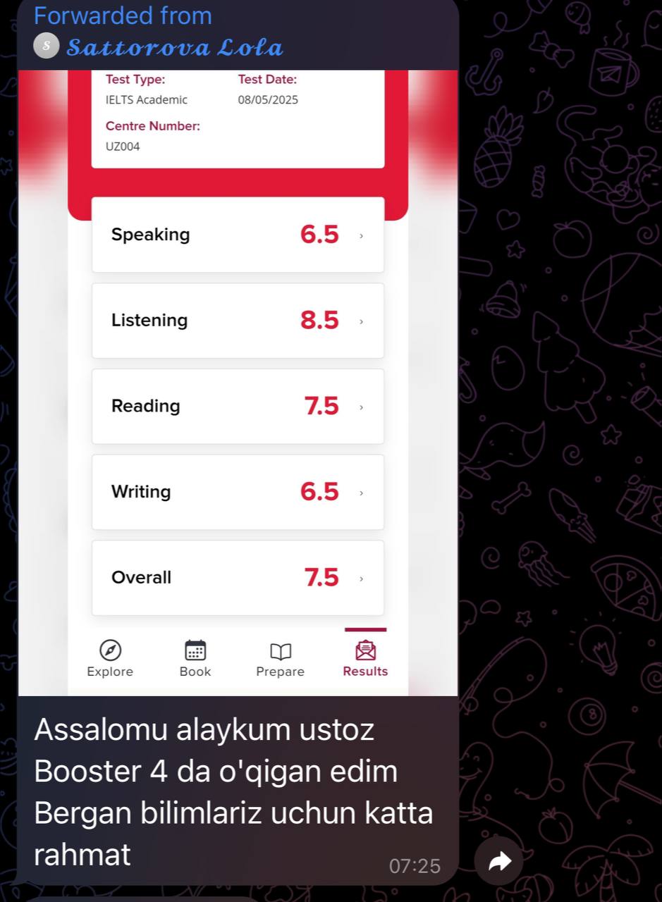 IELTS 7.5 (L: 8.5)