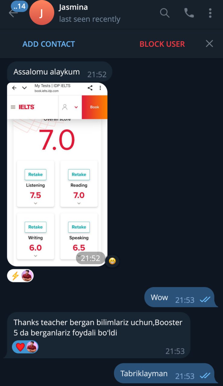 IELTS 7.0 (L: 7.5)